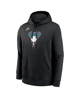 Nike Men's Black Arizona Diamondbacks Cooperstown Collection Logo Club Pullover Hoodie