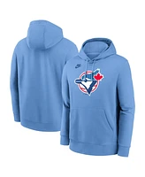 Nike Men's Powder Blue Toronto Jays Cooperstown Collection Logo Club Pullover Hoodie