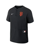 Nike Men's Black San Francisco Giants Authentic Collection Raglan Short Sleeve Windshirt
