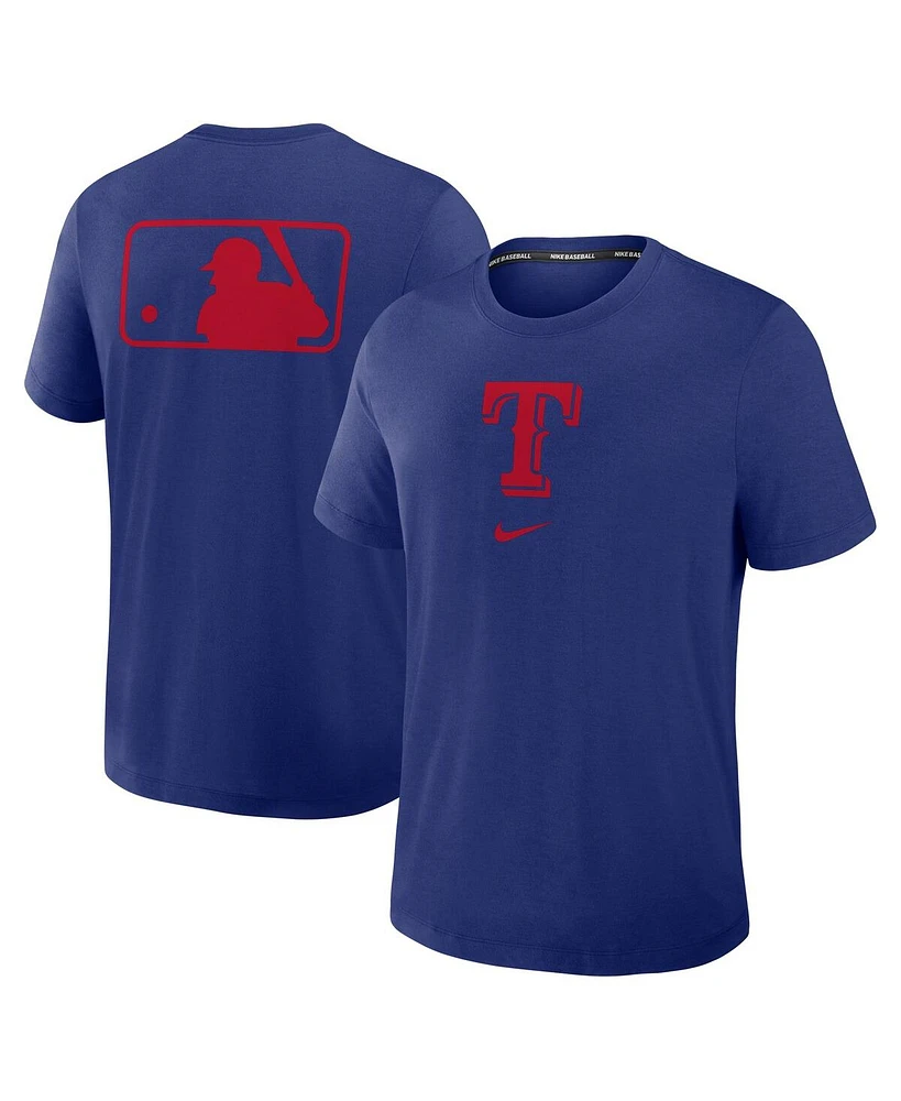 Nike Men's Royal Texas Rangers Authentic Collection Early Work Tri-Blend Performance T-Shirt