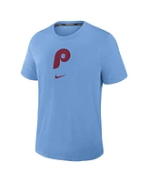 Nike Men's Light Blue Philadelphia Phillies Authentic Collection Early Work Tri-Blend Performance T-Shirt