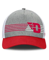 Fanatics Men's Heather Gray/Red Dayton Flyers Profile Trucker Adjustable Hat