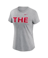 Nike Women's Heather Gray Ohio State Buckeyes The T-Shirt