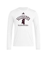 Adidas Men's White Mississippi State Bulldogs Together On-Court Pregame Long Sleeve T-Shirt