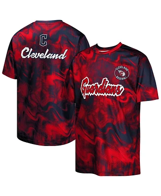 Outerstuff Big Boys and Girls Navy/Red Cleveland Guardians Pinch Hitter T-Shirt