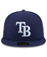 New Era Men's Navy Tampa Bay Rays 2025 Jackie Robinson Day 59FIFTY Fitted Hat
