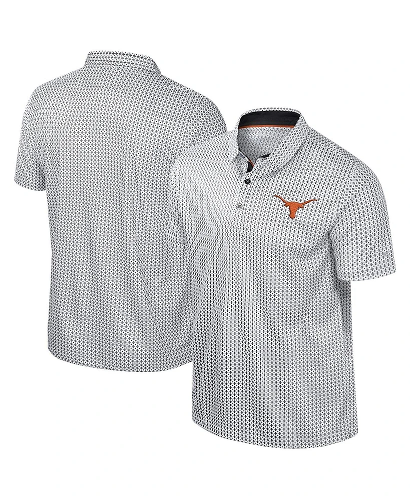 Colosseum Men's Black Texas Longhorns Big Tall Marty Rival Polo Shirt