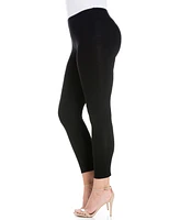 24seven Comfort Apparel Plus Comfortable Ankle Length Leggings