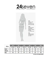 24seven Comfort Apparel Plus Elastic Waist Pleated Pocket Midi Skirt