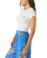 O'Neill Juniors' Beach Club Cotton Logo Cropped T-Shirt