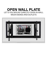 Sanus VLT7-B2 Large Advanced Tilt 4D Tv Wall Mount for 42"-90" Tvs and 9" TV Media In-Wall Box with Power Supply Kit