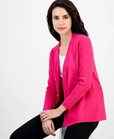 Ak Anne Klein Petite Long-Sleeve Open-Front Cardigan