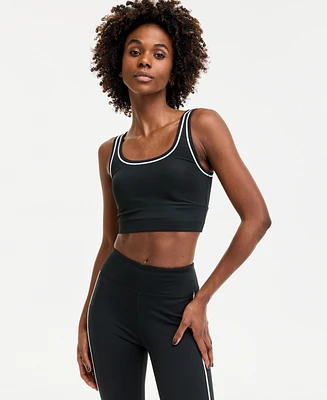 Id Ideology Women's Compression Piping Sports Bra, Exclusively at Macy's