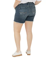 Silver Jeans Co. Plus Distressed Suki Shorts