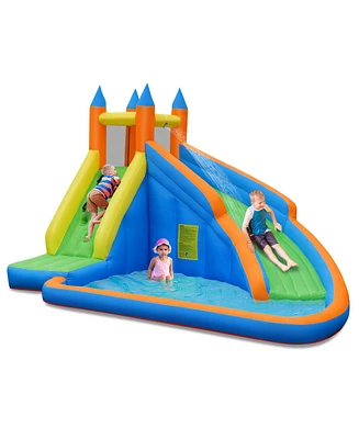 Inflatable Water Slide Mighty Bounce House Castle Moonwalk Splash Pool without Blower