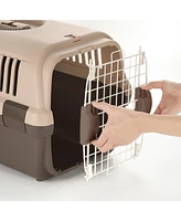 Pet Travel Carrier: Medium - Brown