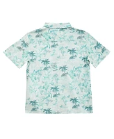 Guess Big Boys Printed Slub Linen Button Down Shirt