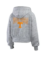 Wear by Erin Andrews Women's Heather Gray Tennessee Volunteers Speckle Double-Hit Raglan Full-Zip Hoodie