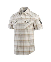 Fanatics Men's Gray Chicago White Sox Plaid Full-Snap Shirt