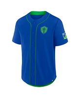 Fanatics Men's Blue Seattle Sounders Fc Injury Time Baseball Jersey