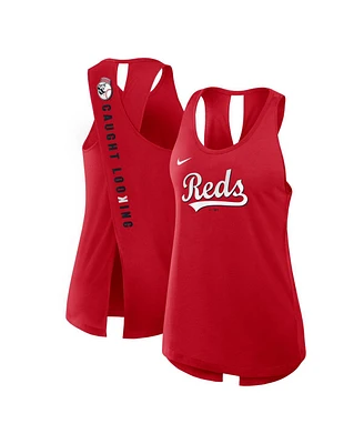 Nike Women's Red Cincinnati Reds Crisscross Performance Tank Top
