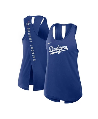 Nike Women's Royal Los Angeles Dodgers Crisscross Performance Tank Top