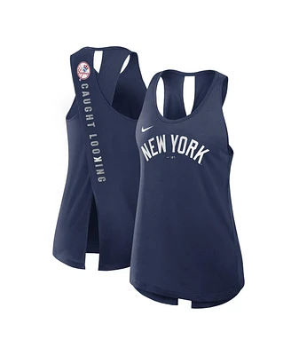 Nike Women's Navy New York Yankees Crisscross Performance Tank Top