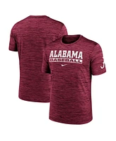 Nike Men's Crimson Alabama Tide Velocity Baseball Wordmark Stack Performance T-Shirt