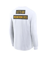 Nike Men's White West Virginia Mountaineers Two-Hit Classic Location Long Sleeve T-Shirt