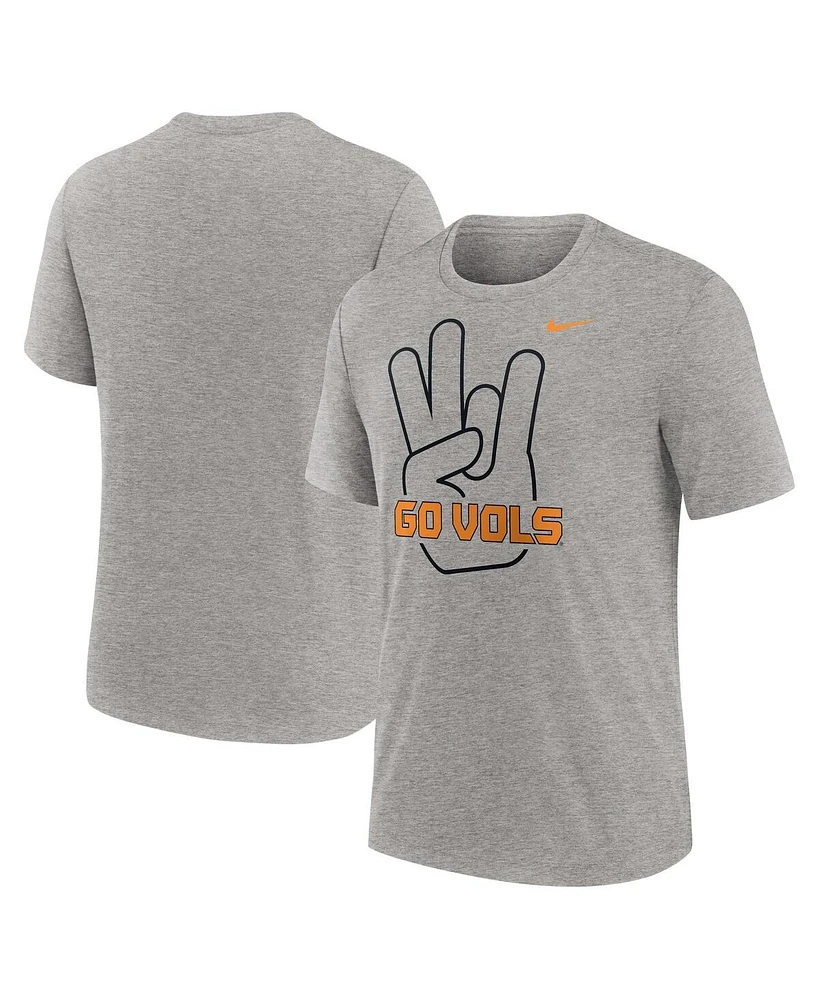 Nike Men's Heather Gray Tennessee Volunteers Campus Local Tri-Blend T-Shirt