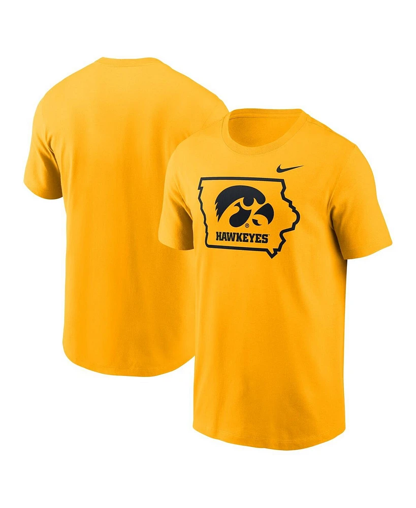 Nike Men's Gold Iowa Hawkeyes Campus Local T-Shirt
