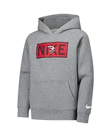 Nike 3BRAND by Russell Wilson Big Boys and Girls Gray Plate Logo Raglan Pullover Hoodie