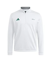 Adidas Men's White Miami Hurricanes Elevated Quarter-Zip Jacket