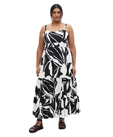 City Chic Plus Kehlani Print Maxi Dress
