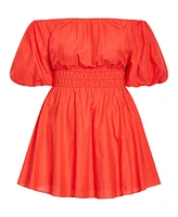 City Chic Plus Lillian Balloon Sleeve Dress