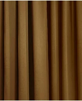 Kate Aurora 9 Piece Rod Pocket Semi Sheer Gold Window Curtains & Tasseled Valance Set