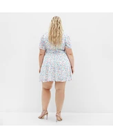 City Chic Plus Cara Print Dress