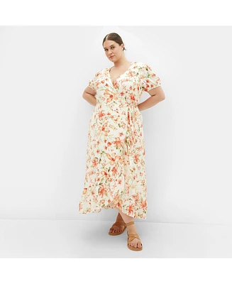 City Chic Plus Sarina Print Dress