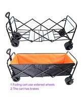 Big large capacity Folding cart Extra Long Extender Cart Folding Garden Shopping Beach Cart