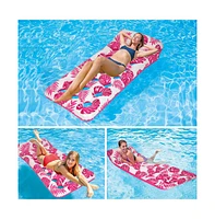 Inflatable Pool Floats Hammock with Headrest Floating Pool Lounge Chair 73 x 34in for Adults