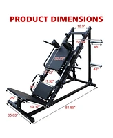 Professional Leg Press and Hack Squat Machine for Home Gym with Weight Storage
