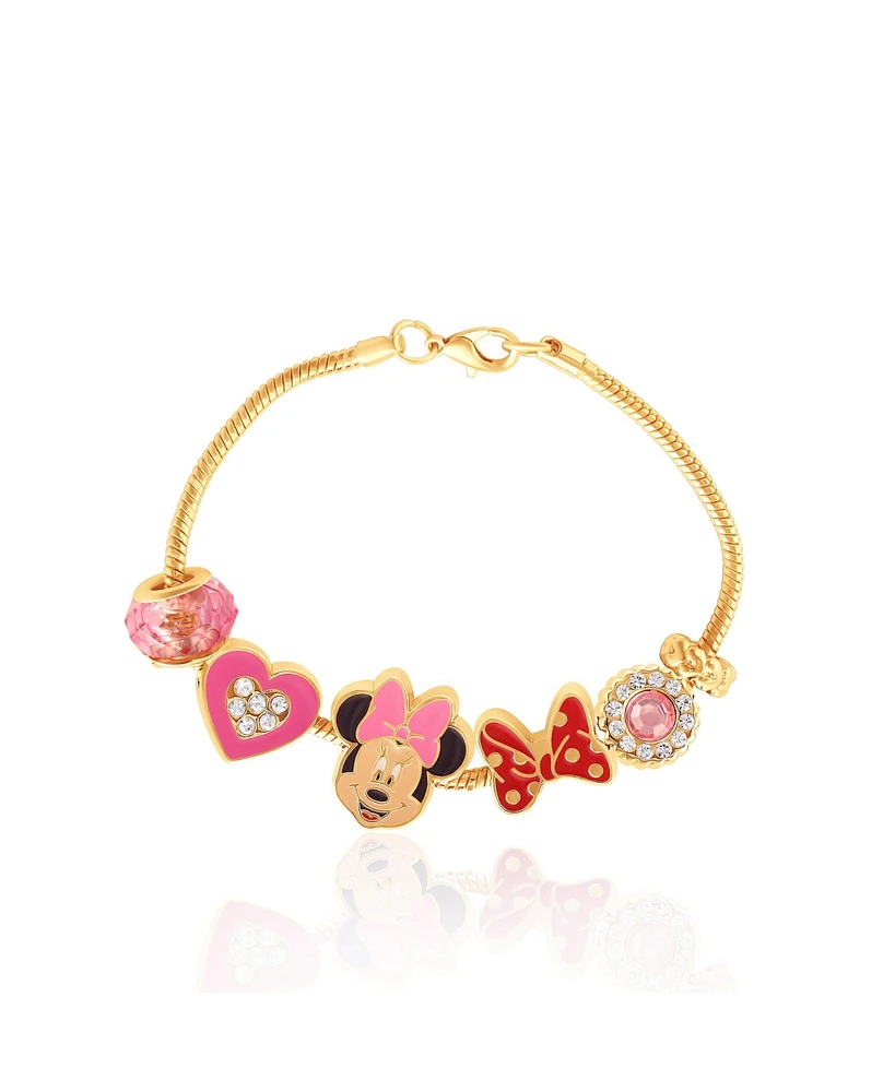 Disney Minnie Mouse Charm Bracelet with Heart Accents