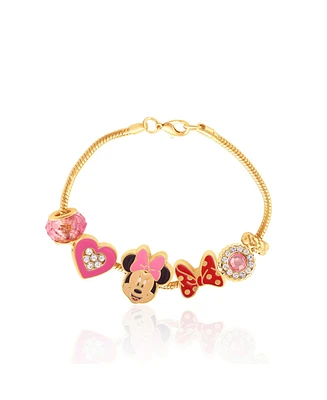 Disney Minnie Mouse Charm Bracelet with Heart Accents