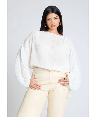 Eloquii Plus Size Plisse Dolman Top