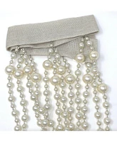Kate Aurora 1 Piece Premium Luxury Large Pearl Beaded Window Curtain Panel