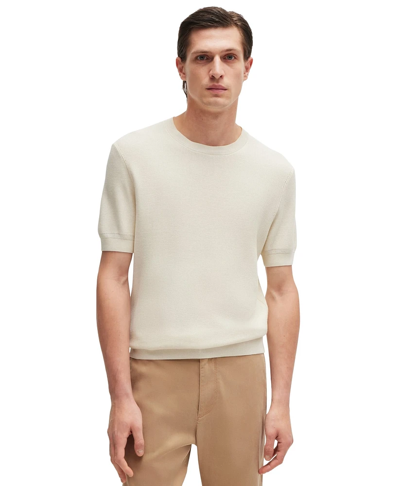 Boss by Hugo Men's Regular-Fit Short Sleeved Sweater