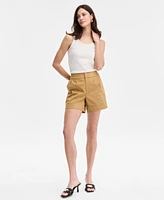 I.n.c. International Concepts Women's Embellished Cuffed Shorts, Exclusively at Macy's