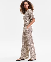 I.n.c. International Concepts Women's Printed Wide-Leg Pull-On Pants, Exclusively at Macy's
