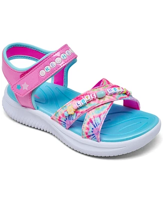 Skechers Little Girls' Jumpsters Sandal - Tie Dye BFFs Sandals from Finish Line