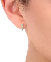 Diamond Triple Row Small Hoop Earrings (1/2 ct. t.w.) in 14k Gold